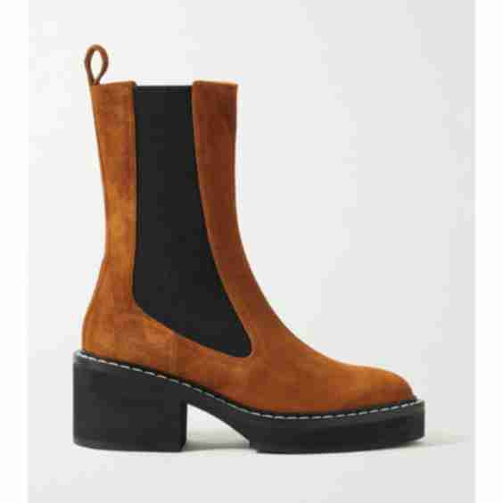 Brown Calgary Leather Chelsea Boots
