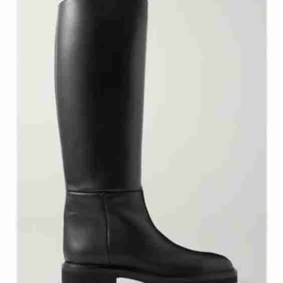 Derby Leather Knee Boots