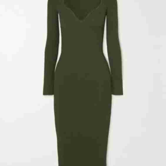 Alessandra Ribbed-Knit Midi Dress