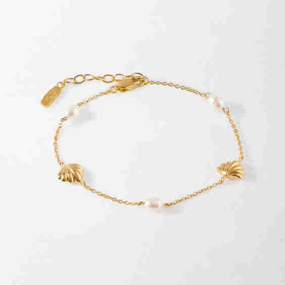 Marine Pearl Charm Bracelet