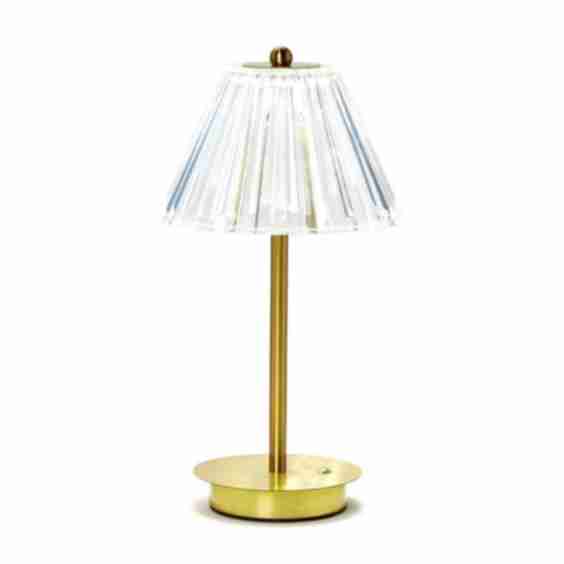 Led Cordless Table Lamp With Acrylic Shade