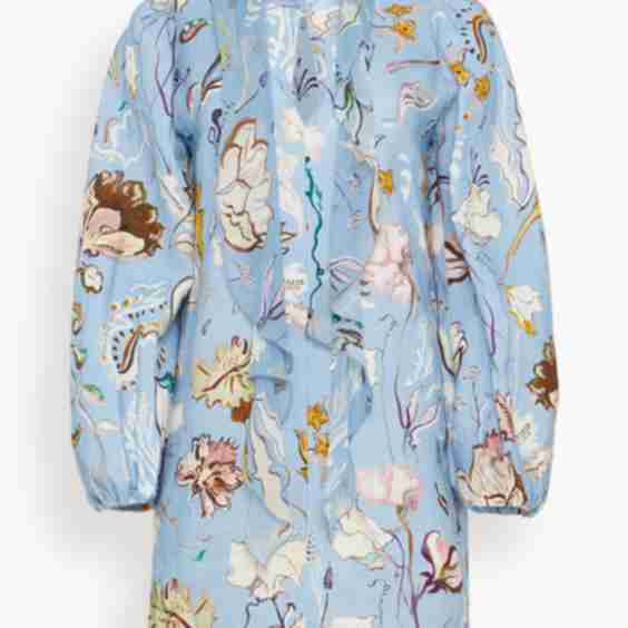 Floral Power Short Dress In Wicked Flower Blue