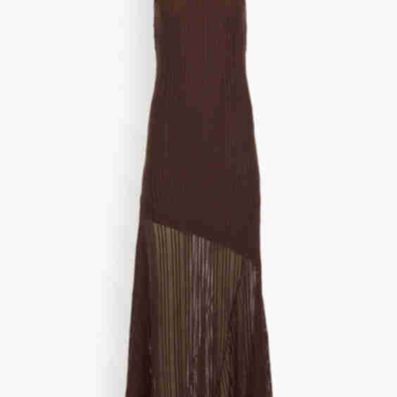 Spacia Sheer Structured Tank Dress