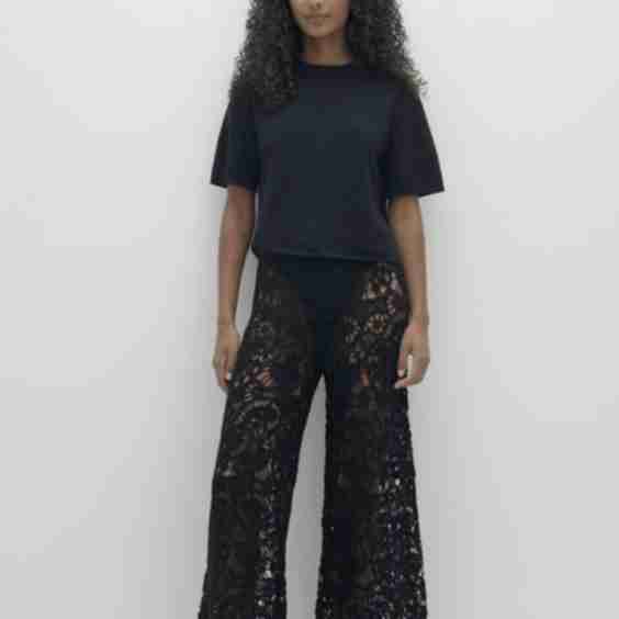 Lorraine Crochet Cashmere Blend Pant