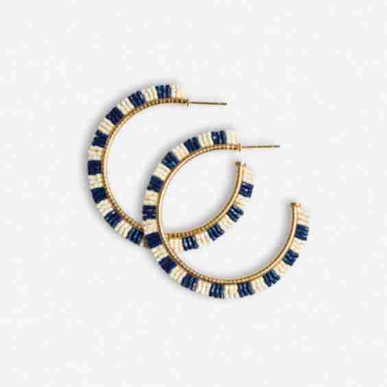 Nora Beaded Hoop Earrings 