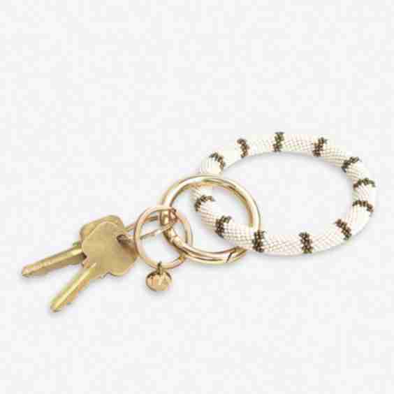Chloe Stripe Key Ring