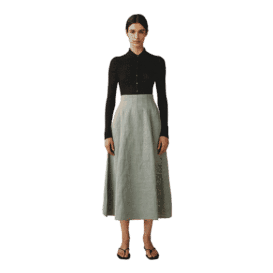 The Knit Wool Silk Corset Skirt