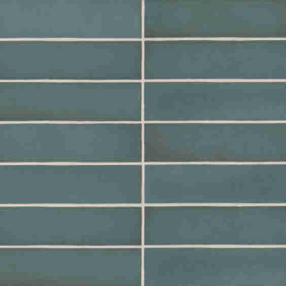 Makoto 2.5" x 10" Matte Ceramic Wall Tile in Arashi Blue