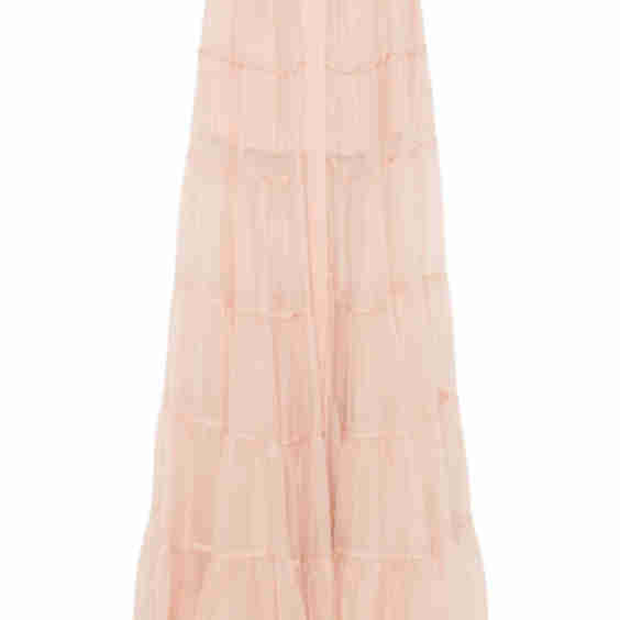 Silk Chiffon Maxi Skirt