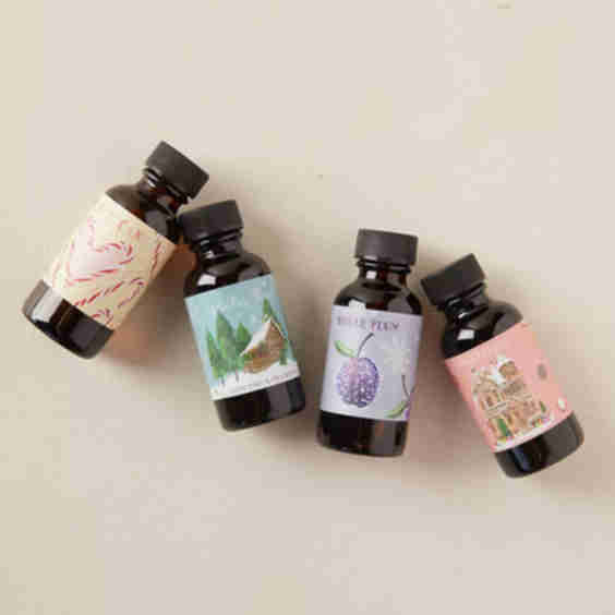 Holiday Simple Syrups, Set of 4