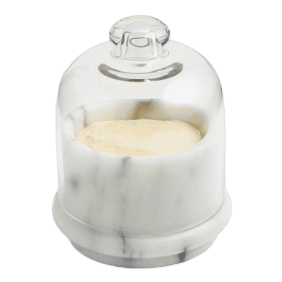 French Kitchen Marble Covered Butter Dish