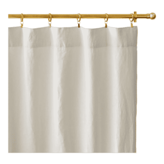 Ivory EUROPEAN FLAX Certified Linen Window Curtain Panel 52"x84"