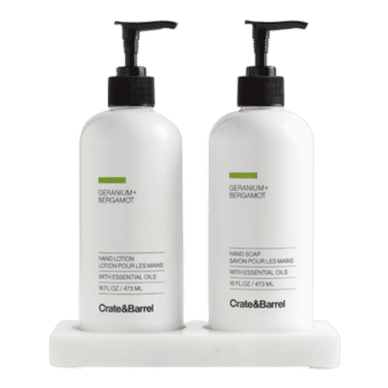 White Marble Geranium + Bergamot 3-Piece Set