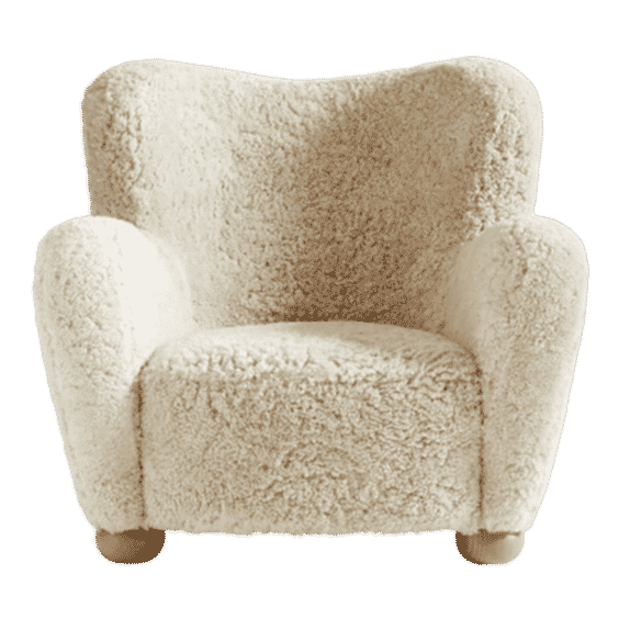 Le Tuco Shearling Accent Chair by Athena Calderone