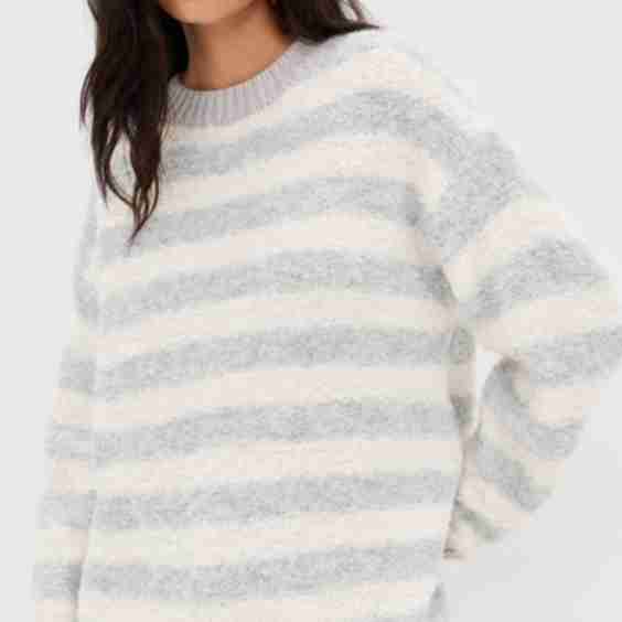 Contrast Yarn Stripe Sweater