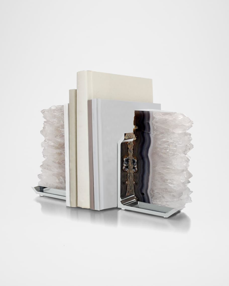 ANNA New York FIM Agate Druzy Bookends