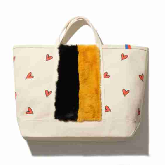 The All Over Tote - Heart with Stripe 