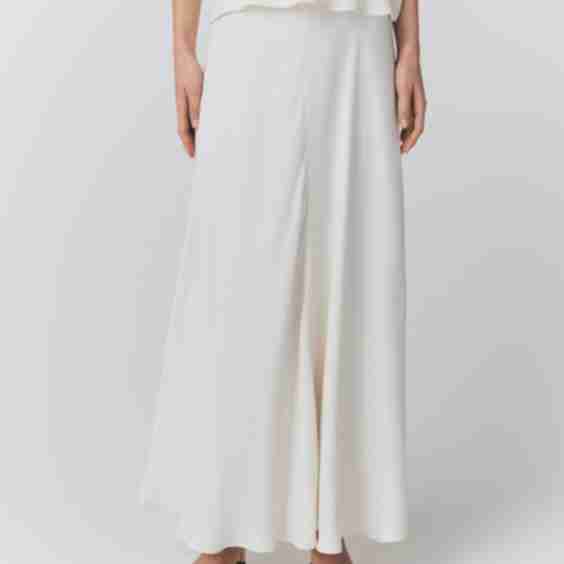 Emma Satin Midi Slip Skirt