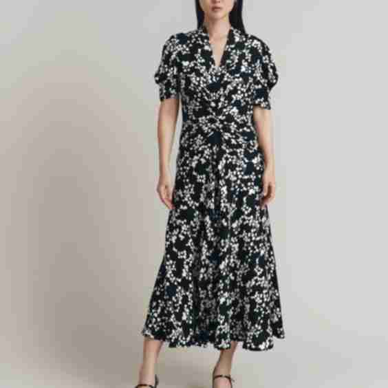 Capri Crepe Floral Midi Dress