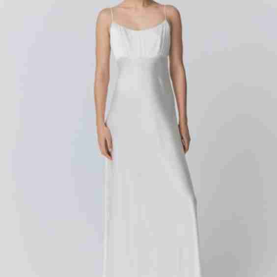 Winslet A Line Satin Maxi Dress