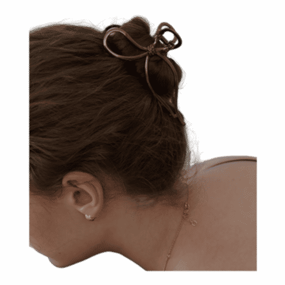 Solid Metal Ribbon Hair Clip
