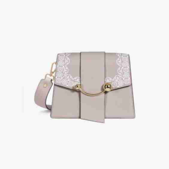 Box Crescent Leather Bag