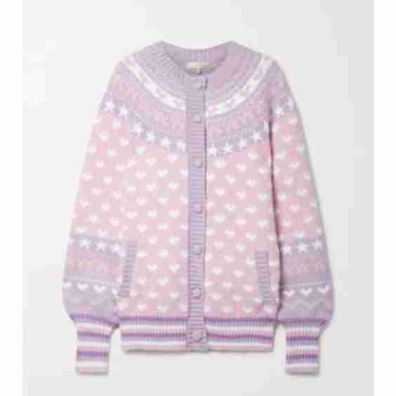 Amalo Intarsia Cotton-Blend Cardigan