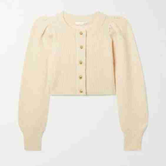 Robinson Cropped Ribbed Cashmere Cardigan