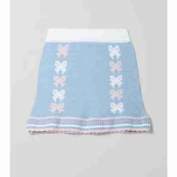 Hathaway Intarsia Cotton-Blend Mini Skirt