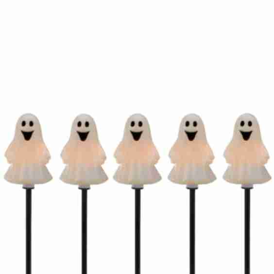 5ct. Ghost Shaped Halloween Pathway Markers