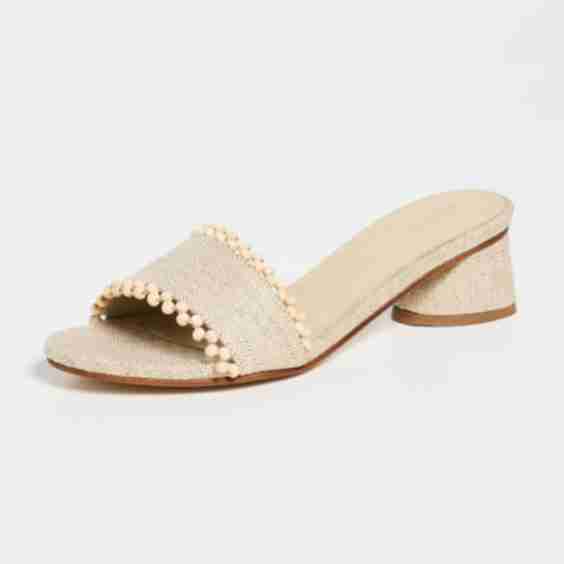 Cairo Asymmetric Linen Heels