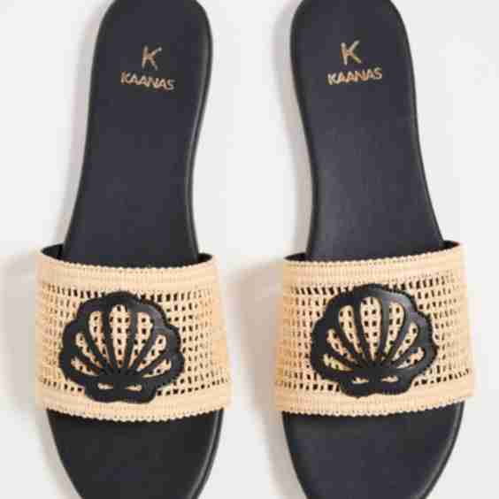 Meera Fishnet Slides