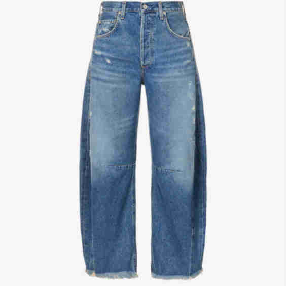 Horseshoe Mid-Rise Wide-Leg Jeans