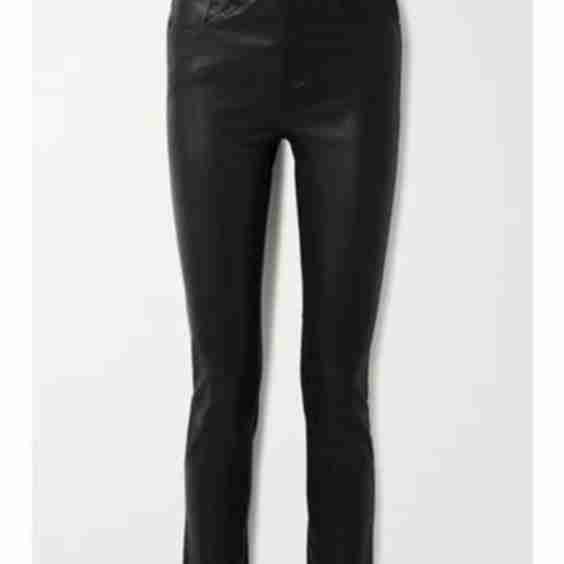 Harlow Leather Slim-Leg Pants