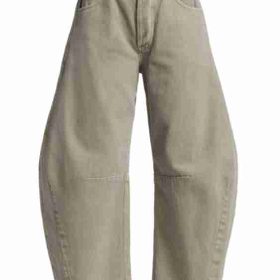 Horseshoe Wide-Leg Cropped Jeans
