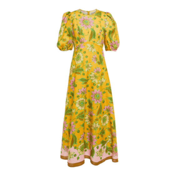 Winnie Floral Linded Midi Dress