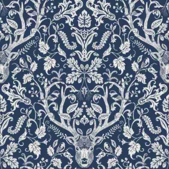 Navy Escape to the Forest Peel and Stick Wallpaper
