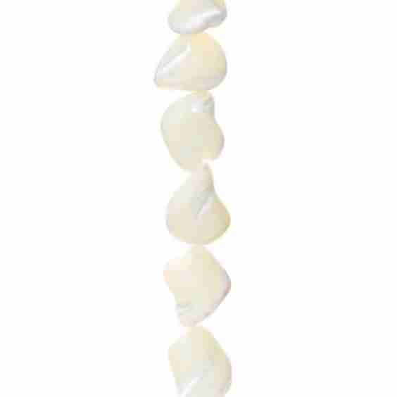 Natural White Mother Of Pearl Swirl Beads 7 Mm