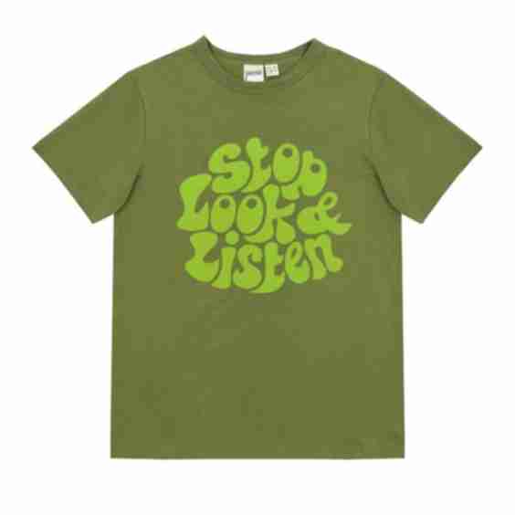 Splink Stop Look & Listen Slogan Tee