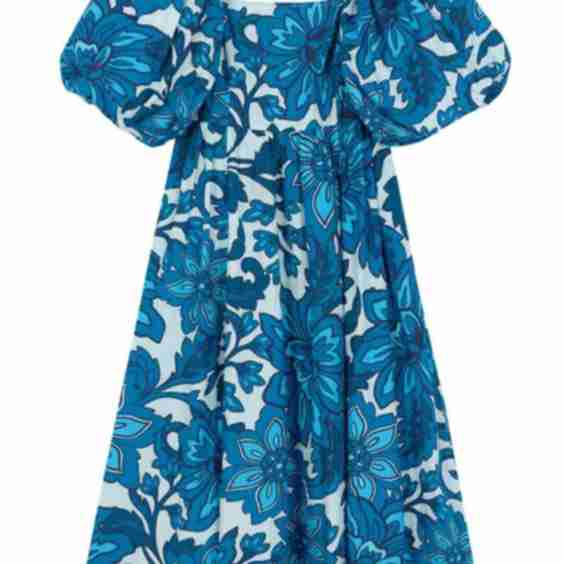Zeena x Joanie - Emma Floral Print Puff Sleeve Midaxi Dress