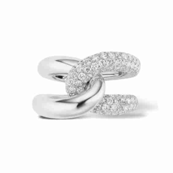 Intertwin 18K White Gold Diamond Ring