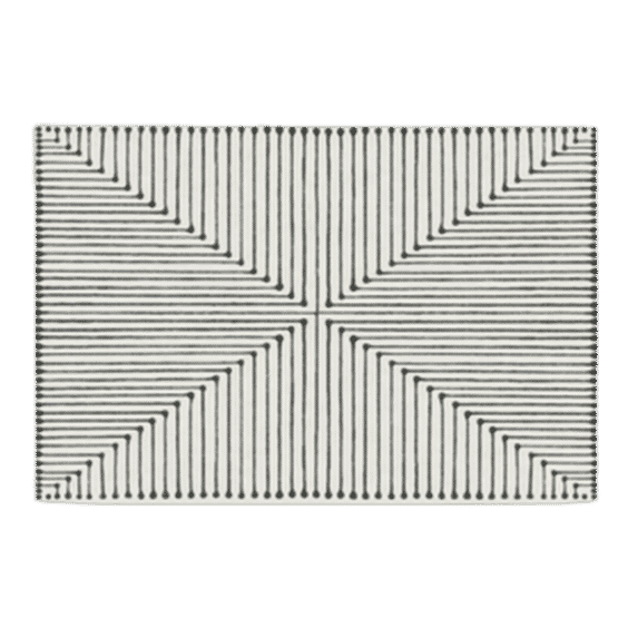 Inkdrop Black & Ivory Rug