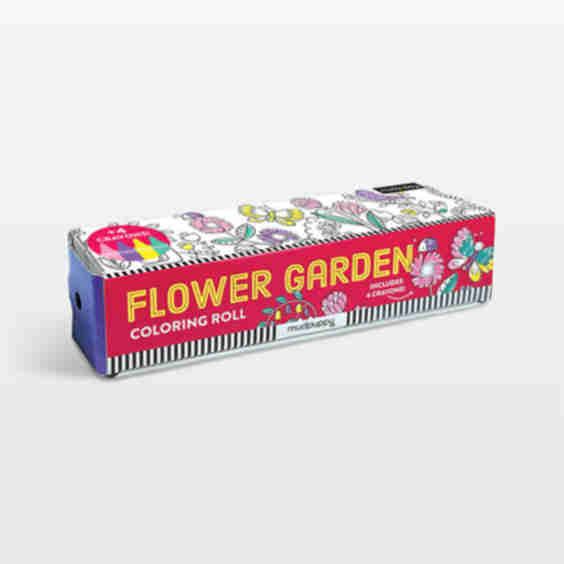 Flower Garden Kids Mini Coloring Roll