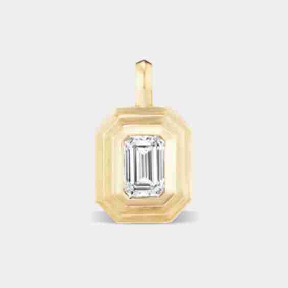Emerald Bezel Charm