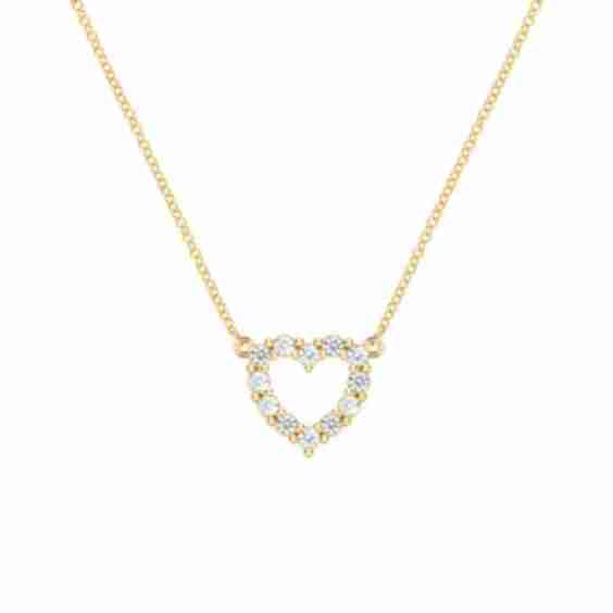 Rosecliff Small Heart Diamond Necklace