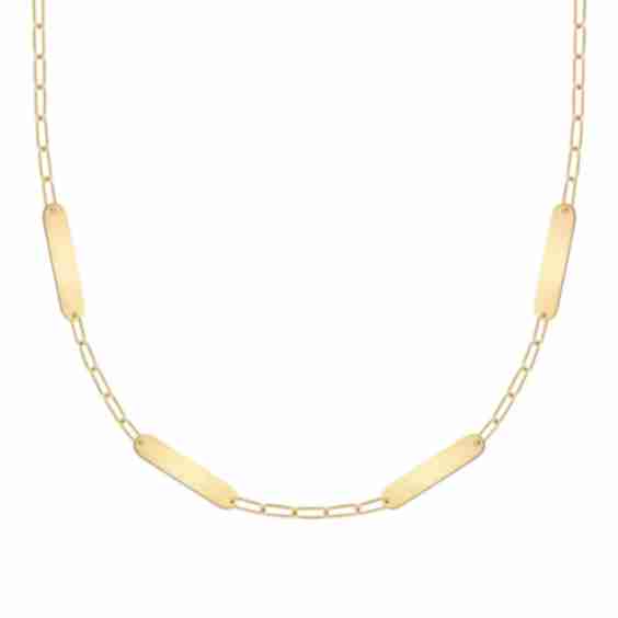 4 Petite Nameplate Necklace On Adelaide Mini