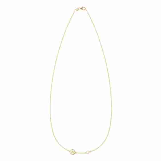 1 Letter & 1 Petite Birthstone Necklace