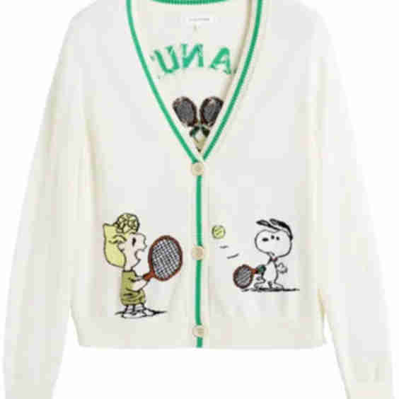 Cotton Peanuts Racquet Club Cardigan