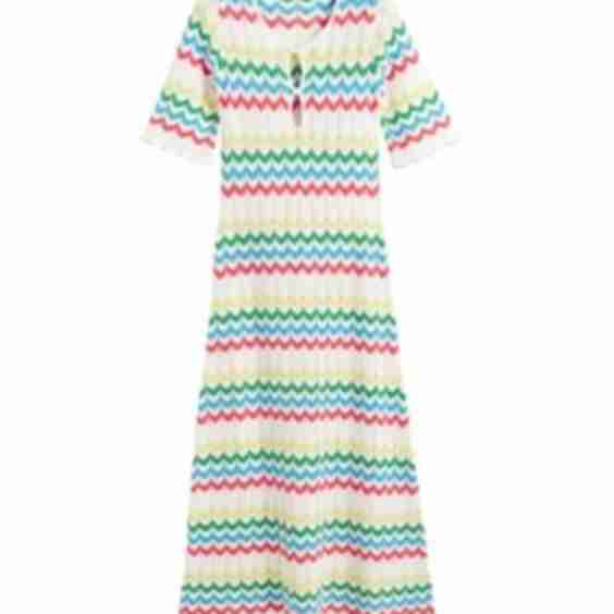 Cotton Chevron Stitch Dress