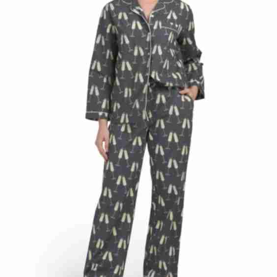 2pc Champagne Toast Pajama Set